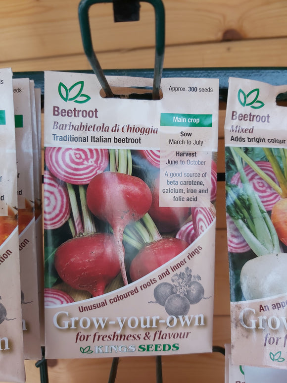 Beetroot Barbabietola di Chioggia Seed Packet