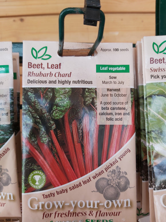 Beet, Leaf Rhubarb Chard Seed Packet