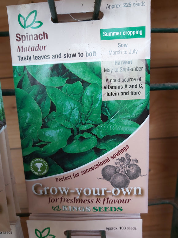 Spinach Matador Seed Packet